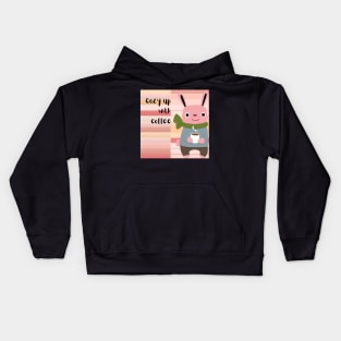 cozy up with coffee Kids Hoodie